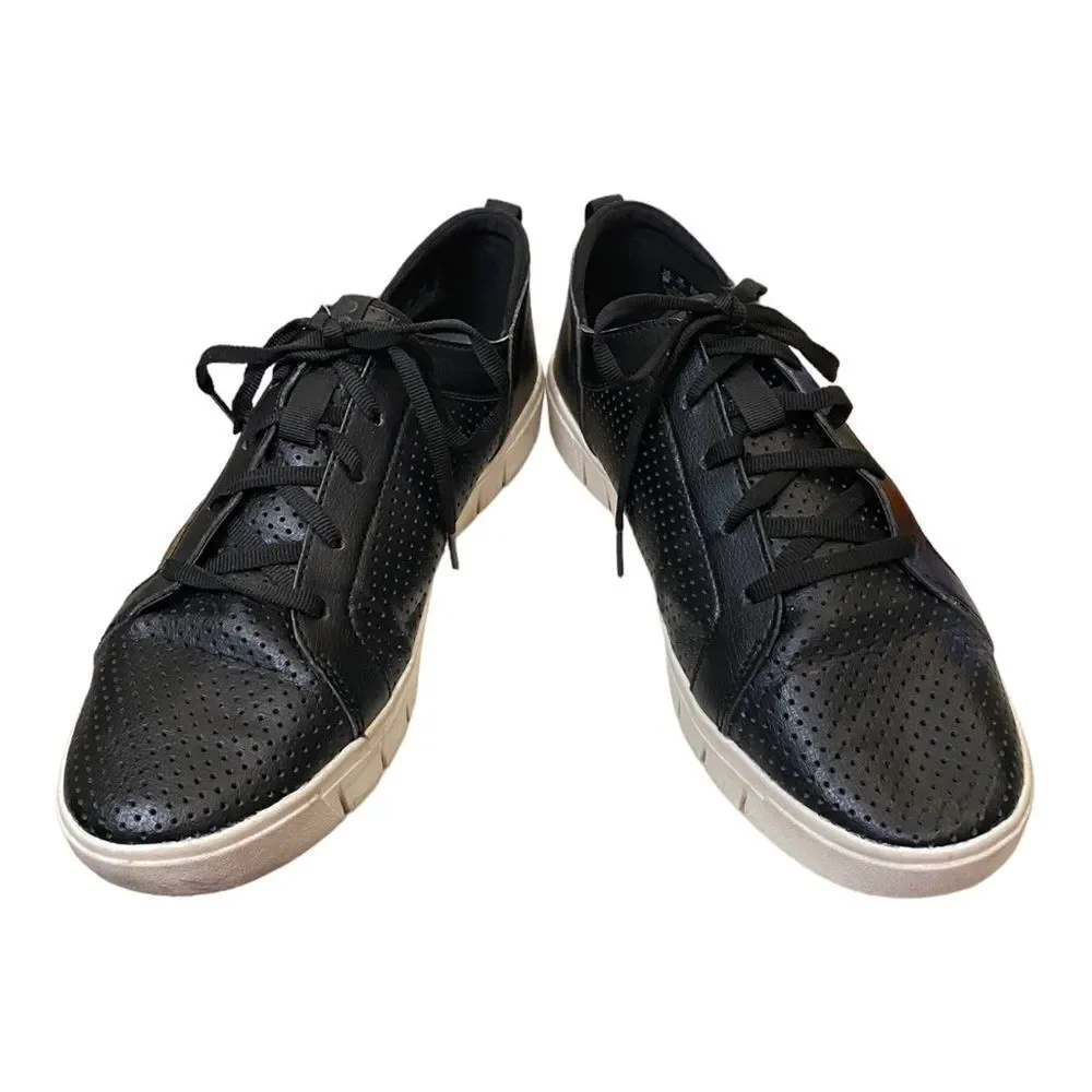 RYKA Hayden Women's Black Perforated Leather Tennis Shoes Sneakers 9
